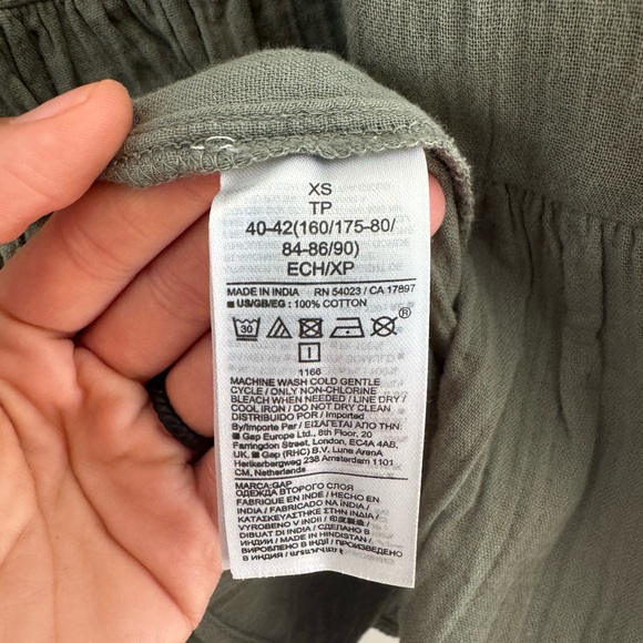 Gap Factory Gauze Puff Sleeve Mini‎ Dress XS - Picture 7 of 11